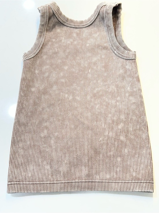Tops - Ribbed brown Body Hugging Racerback Tank Top-263